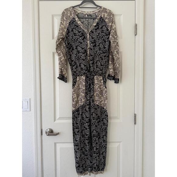 Free People Sheila Jumpsuit Floral Printed Long Sleeve Romper Sz small - Picture 4 of 5